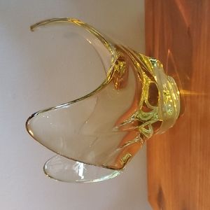 Vintage Mid Century Modern Yellow Glass Bowl